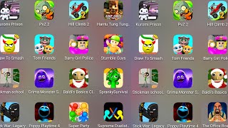 Grimace Monster Scary Survival,Poppy Playtime Chapter 4,Tung Tung Nightmare,Roblox,KUROMI'S Prison..