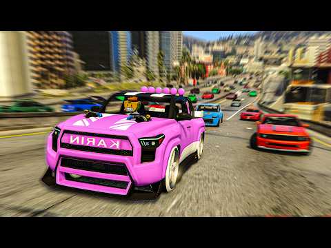 MI PRIMERA CARRERA CON LA MEJOR CAMIONETA DE GTA 5 ONLINE!!