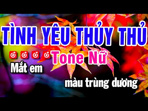 Karaoke Tình Yêu Thủy Thủ Nhạc Sống Tone Nữ | Beat Huỳnh Anh