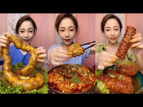 Eating Show Spıcy Chinese food SOSLU ÇİN YEMEKLERİ YEME 抖音美女大胃王吃播挑戰—中國大陸各種美食錦集 垂直豎屏 먹방