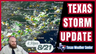 Afternoon Texas Thunderstorm Update (August 21, 2025)
