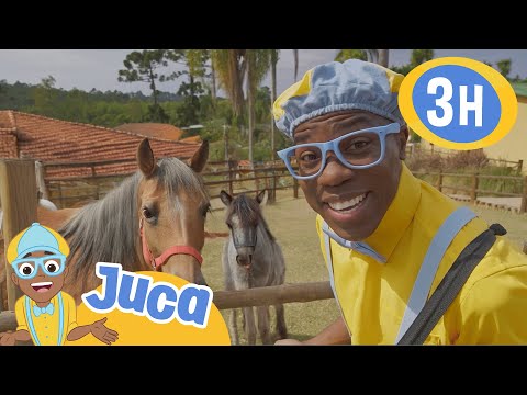 Juca alimenta os animais da fazendinha🐴🐐 | HORA DO JUCA BRASIL! | Vídeos Educativos para Crianças