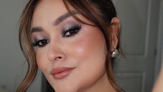 Maquillaje de noche en gris 🥵 #makeuptutorial