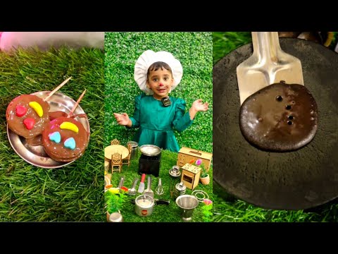 🤤mini lolipop🤤and mini Oreo Dora cake 🎂😋| #miniaturecooking| tyni cooking| mini fareeha