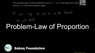 Problem 1: Law of Proportion