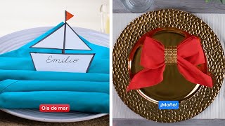 Impresiona a tus invitados con estos hacks para doblar servilletas