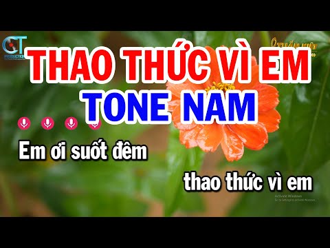 Karaoke Thao Thức Vì Em Tone Nam ( F ) Nhạc Sống Mới Nhất | Karaoke Tuấn Kiệt