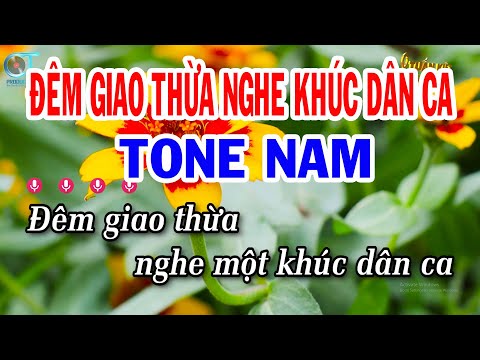 Karaoke Đêm Giao Thừa Nghe Khúc Dân Ca Tone Nam ( Dm ) Nhạc Xuân 2025 || Tuấn Kiệt