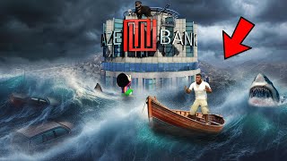Franklin Surviving Tsunami and Got Stuck in Zombie Island in GTA 5 ( PART 2)