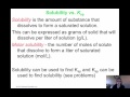 Exploring the Solubility Product Constant