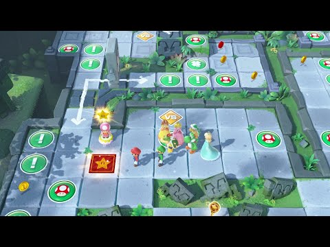 Super Mario Party Partner Party #2517 Domino Ruins Treasure Hunt Daisy & Peach vs Mario & Wario