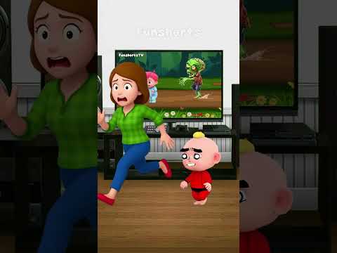 chased by zombies🧟#cartoon #funny #comedy #shorts