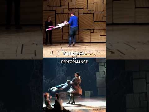 Amanda Thripp thrown in Matilda (rehearsal VS performance)