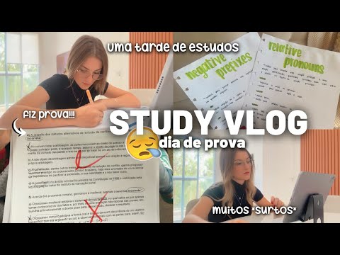 study vlog: dia de prova, muitos estudos e *surtos*