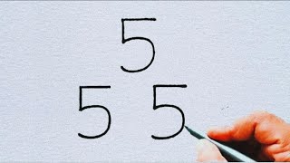 Lion Drawing |How to draw lion from number 555 |Easy Lion Drawing For Beginners