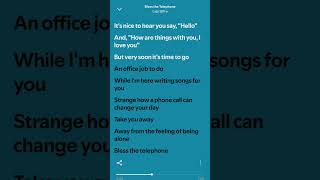Bless the telephone-Labi Siffre☎️📞📱 #lyrics #spotify #lyricvideo #trending #popular #music #song