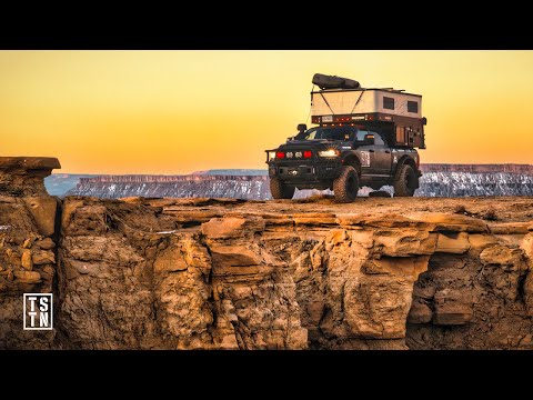 Solo Cliff Edge Camping In a Full-Size Overland Rig