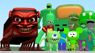 FIGHT BETWEEN NEW RONG RENG MARA ROSO BUS IRENG BRAINROT VS GREEN 3D MEMES NEXTBOT GARRY'S MOD