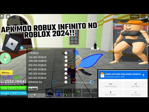 MOD MENU ROBLOX! O MELHOR MOD APK ATUALIZADO! ROBUX INFINITOS? 2024