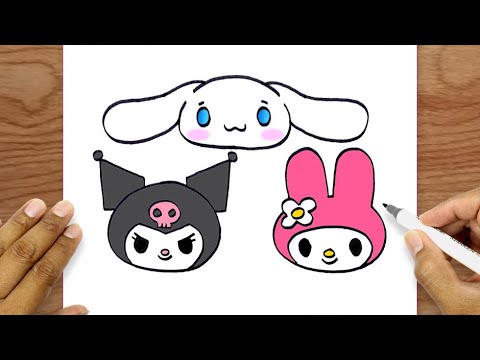 How To Draw Kuromi And Melody | And Cinnamoroll