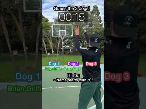 Make a shot...get a guess...can zach guess these 3 dogs in under a minute? ⏱️ ?