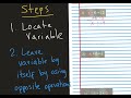 Isolating Variables in Equations