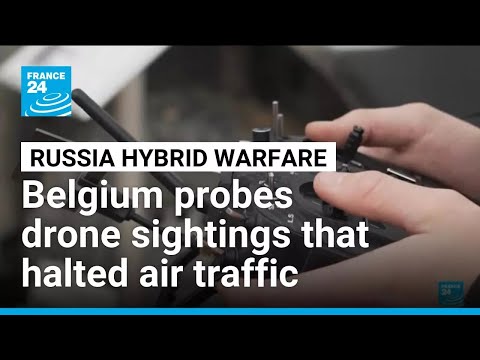 YouTube video thumbnail: Belgium Probes Drone Sightings After Flights Halted Overnight