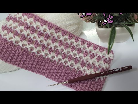 Easy and Stylish 👍💯The Wonder of Two-Color Crochet knitting