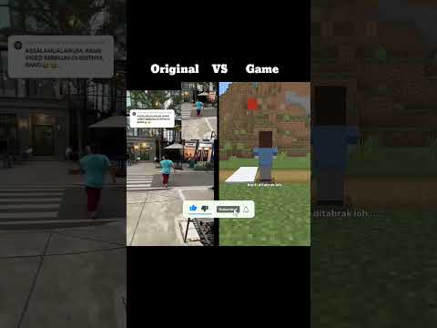 Original VS Game - Awas Kereta Api #minecraft #funny #shorts