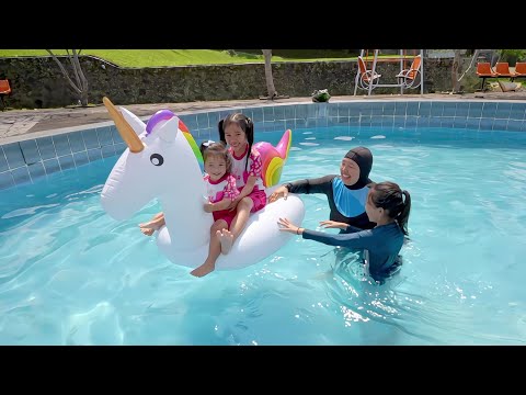 Keysha Dan Sheena Ajak Aracelli Berenang