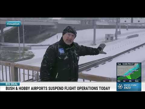 Houston, We Have A Snowstorm: Jim Cantore Reports As Snow And Ice Cripple City