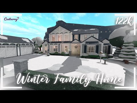 Bloxburg || Winter Family House || 122k Speed Build || No Large Plot ||