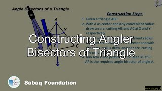 Constructing Angler Bisectors of Triangle