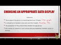 Data Displays and Their Uses
