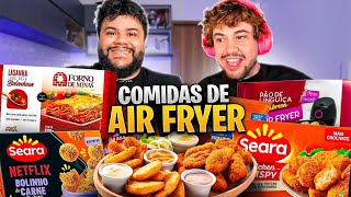 ELE EXPERIMENTOU AS MELHORES COMIDAS DE AIR FRYER!  - React Thiago Quatroque