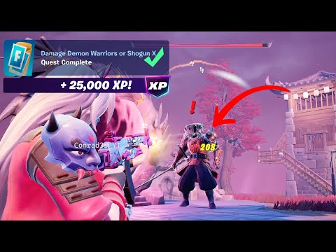 How to EASILY Damage Demon Warriors or Shogun X Fortnite