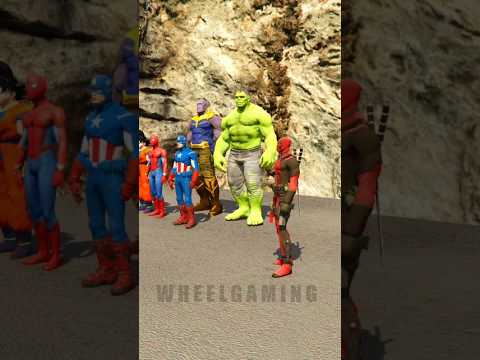 Hulk vs Goku vs Spider-Man Climb Challenge #shorts #superhero