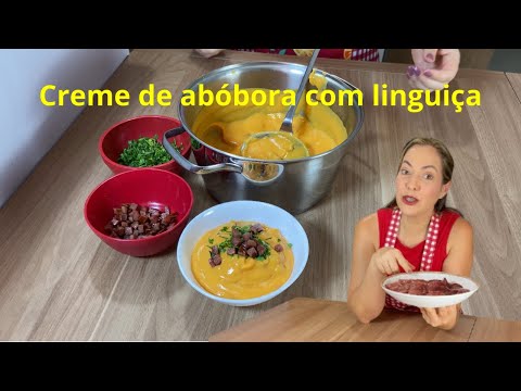 Creme de abóbora com linguiça