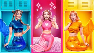 Tantangan Satu Warna: Putri Duyung Merah Muda vs Biru vs Kuning
