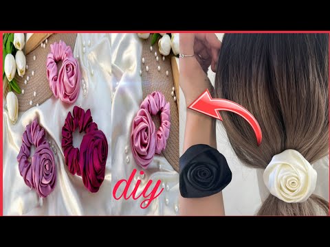 ✨️DIY SCRUNCHIE/Cómo hacer Scrunchie FLOR Láço de Cabelo