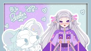 【 BiJu Doodles 】Doodling cute things with my waif 💙💜