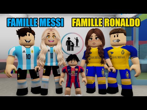 FAMILLE MESSI VS FAMILLE RONALDO SUR BROOKHAVEN ! ROBLOX