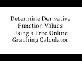 Understanding Derivatives with a Graphing Calculator