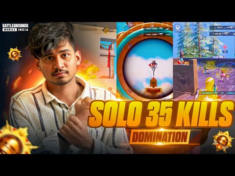 35 Solo Kills Domination☠️😬Intense Match Highlights 🔥☠️ Of BGMI🥲