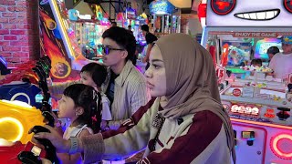 ATTA AUREL AMEENA AZURA  KETAGIHAN MAIN DI FUN WORLD GAMAU PULANG!!