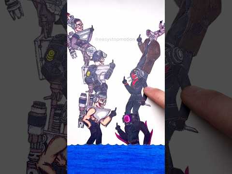 Surprise 13 | Skibidi team vs Woman team | TV daddy come #stopmotion #drawing #skibiditoilet