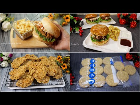 Make & Freeze Zinger Patty/Chicken Patty Recipe | Zinger Burger | Chicken Patty Burger By Chef Maria