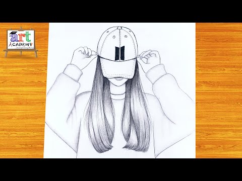 رسم بنات | تعليم رسم بنت سهلة خطوه بخطوه للمبتدئين | how to draw cute girl /BTS رسم