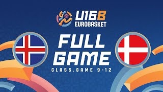 LIVE - Iceland v Denmark | FIBA U16 Women's EuroBasket 2025 Div B | Classification 9-12