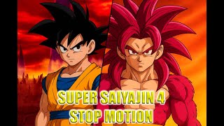 Dragon Ball Daima Stop Motion | Goku se Transforma en Super Saiyajin 4 (Versión Custom)